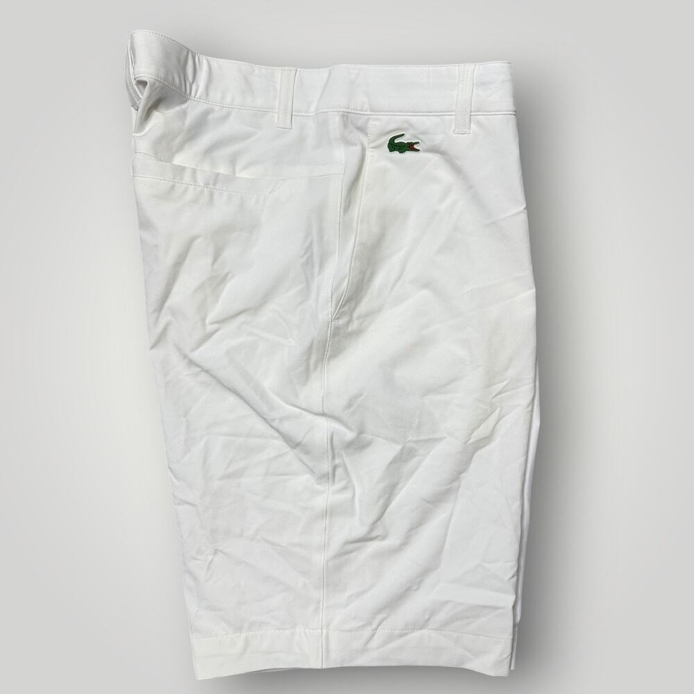 Lacoste Sport White Golf Shorts Men’s Size 34 Stretch Performance Flat Front NWT